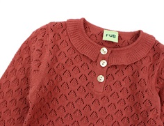 FUB bluse pointelle redwood